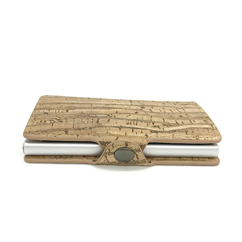 Holder Retro Anti-theft Brush Wallet Metal Card Box Buckle Wallet - Trendha