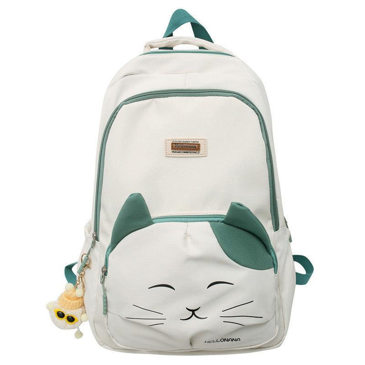 Japanese Cute Cat College Style Large Capacity Schoolbag - Trendha