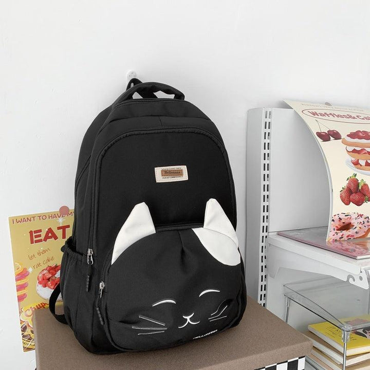 Japanese Cute Cat College Style Large Capacity Schoolbag - Trendha