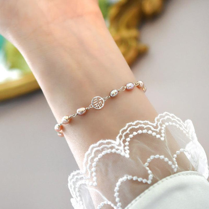 Jewelry Women's Freshwater Pearl Bunny Bracelet - Trendha