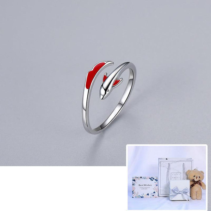 Koi Carp Women's Sterling Silver Plain Ring Niche - Trendha