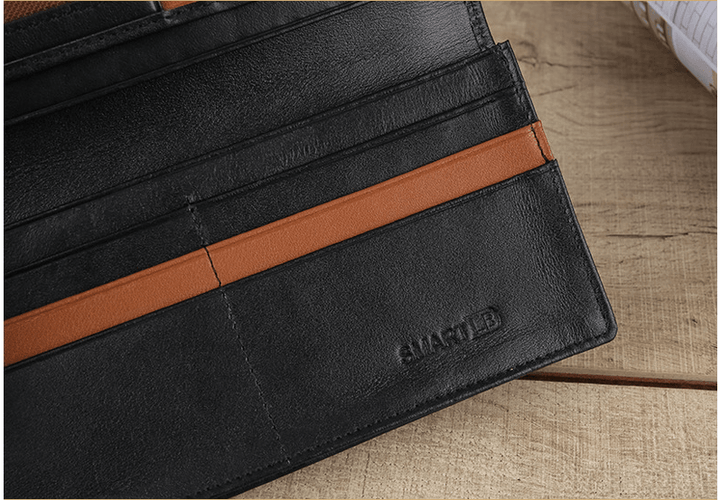 Large Capacity Anti Lost Business Leather Clutch - Trendha