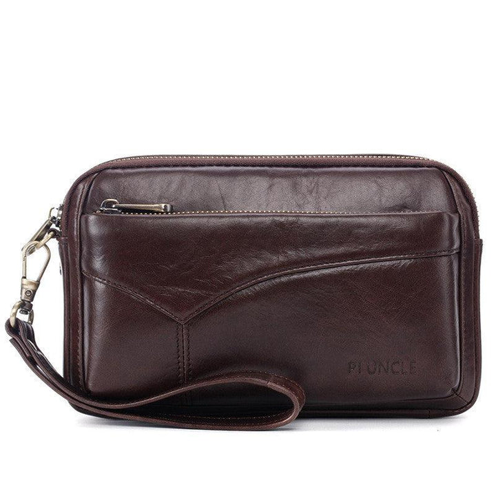 Leather Men's Hand Wallet Multifunctional Handle - Trendha
