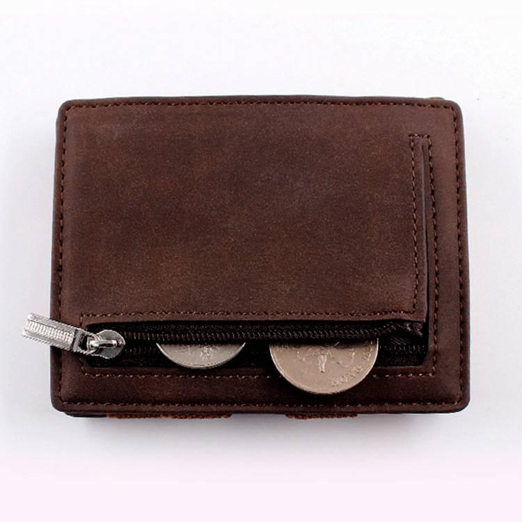 Leather Wallet Crazy Horse Leather Retro - Trendha