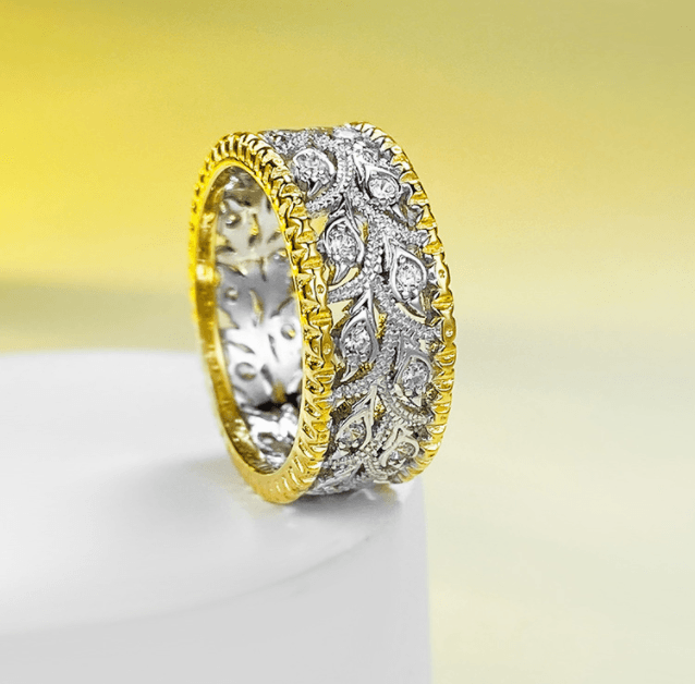 Light Luxury Style 925 Silver Fabric Cutout Pattern Retro Women's Ring - Trendha