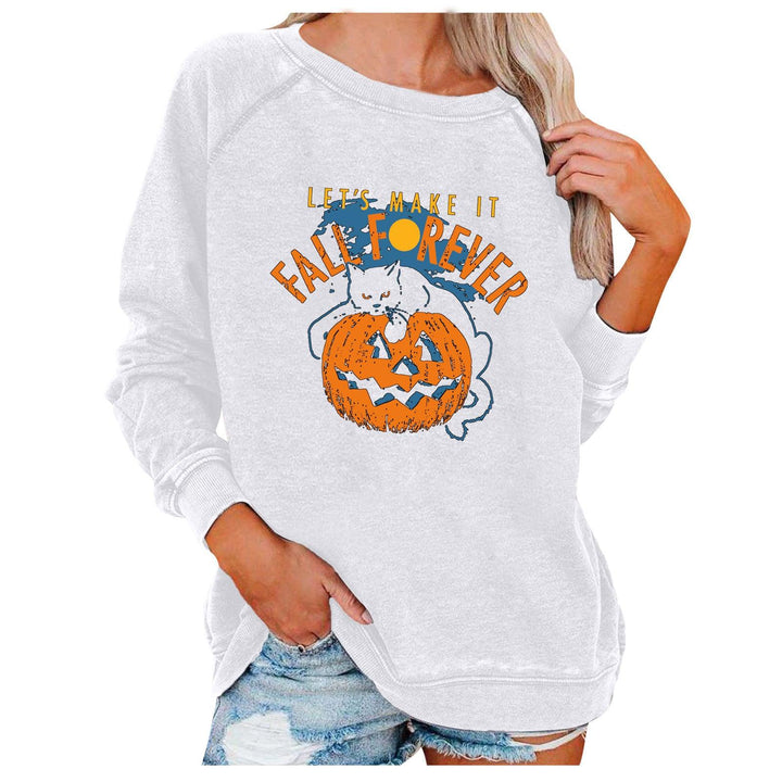 Loose Women's Tops Halloween Themed Sweatshirts - Trendha