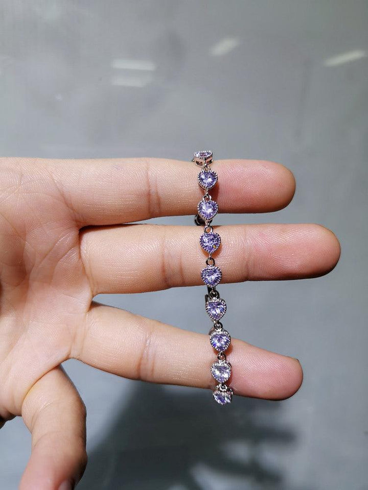 Love AAA Zircon Bracelet Copper Inlaid - Trendha