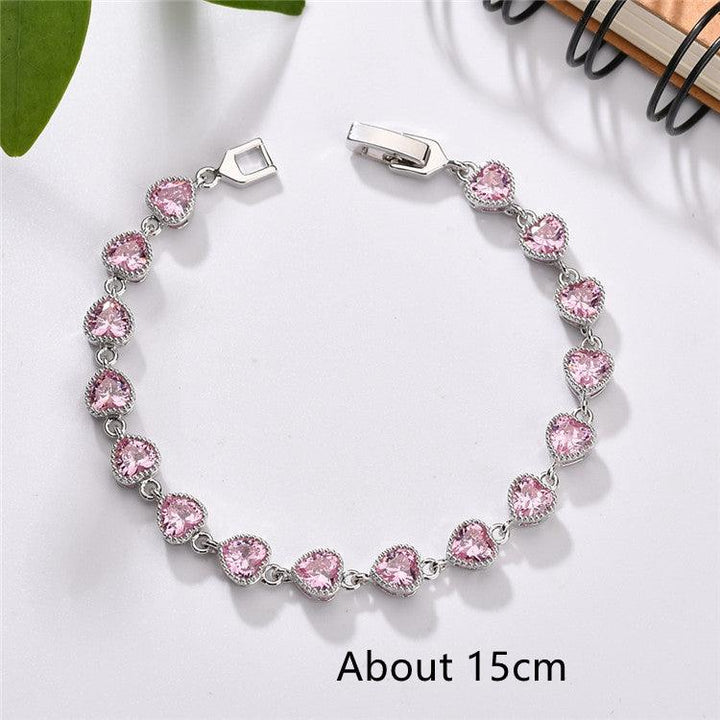 Love AAA Zircon Bracelet Copper Inlaid - Trendha