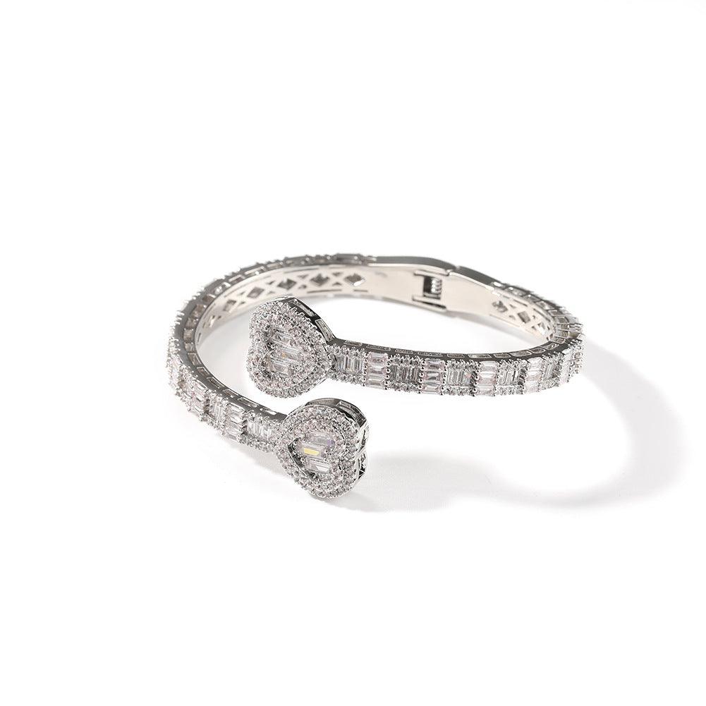 Love Spring Buckle Bracelet Geometric Diamond - Trendha