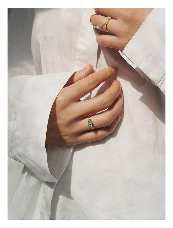Lover's Eye Ring Is Inlaid With Gold - Trendha