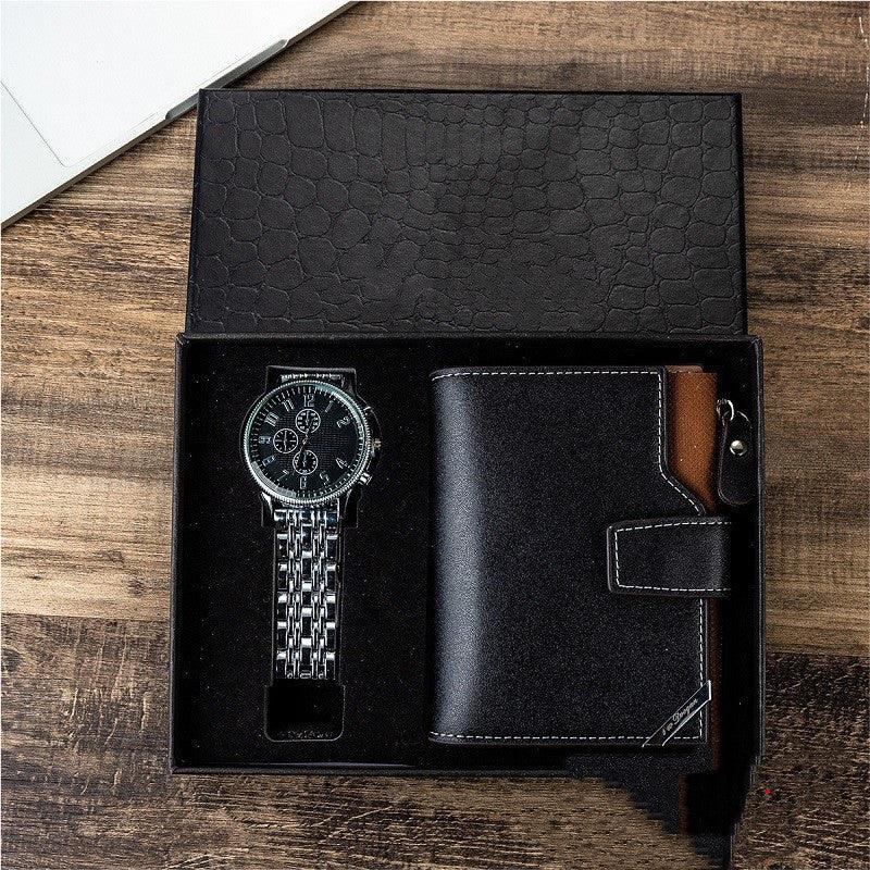 Luxury Business Watch Leather Bag Wallet Gift Set Men - Trendha