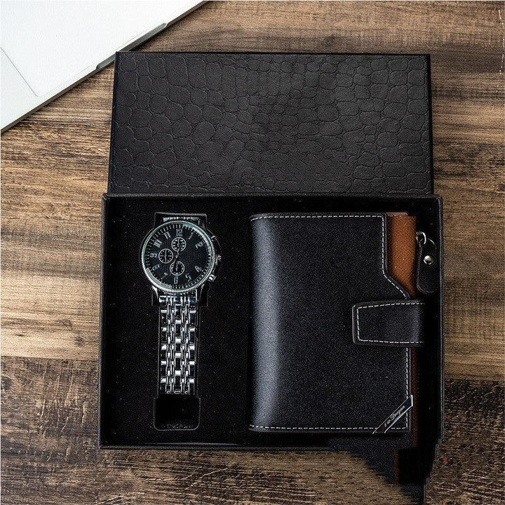 Luxury Business Watch Leather Bag Wallet Gift Set Men - Trendha