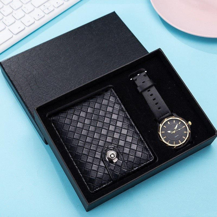 Luxury Business Watch Leather Bag Wallet Gift Set Men - Trendha