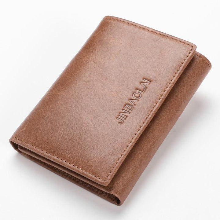 Men Fashion Leather Shield Anti Theft Wallet - Trendha