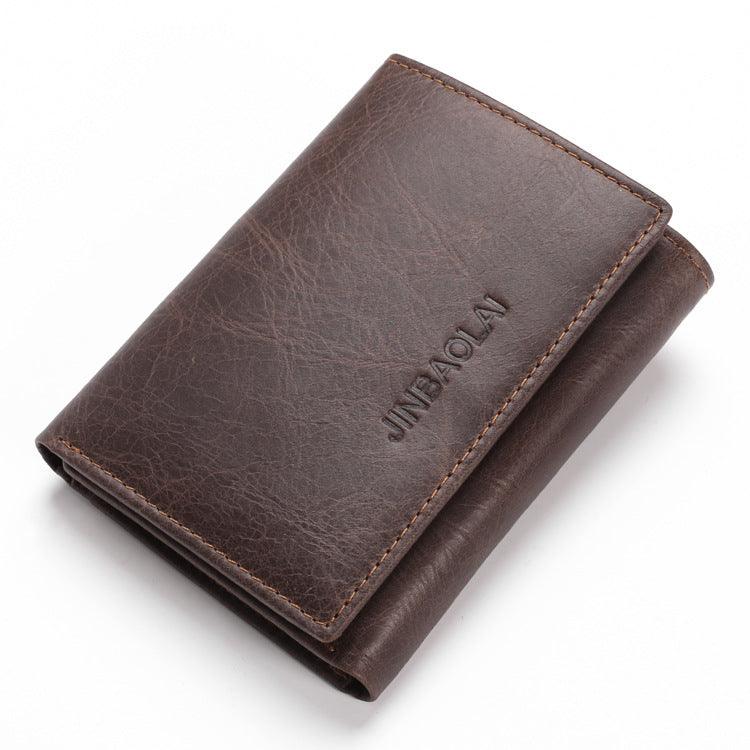 Men Fashion Leather Shield Anti Theft Wallet - Trendha