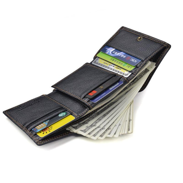 Men Fashion Leather Shield Anti Theft Wallet - Trendha