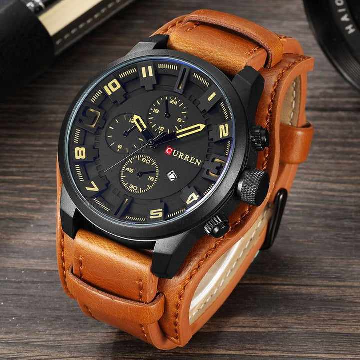 Men's Belt Big Dial Sports Watch - Trendha
