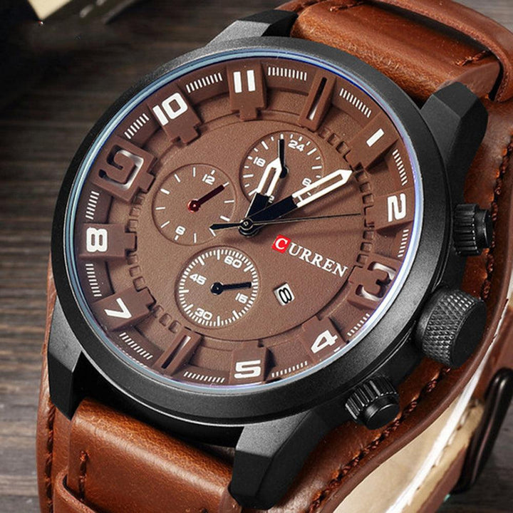 Men's Belt Big Dial Sports Watch - Trendha