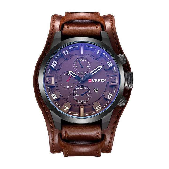 Men's Belt Big Dial Sports Watch - Trendha