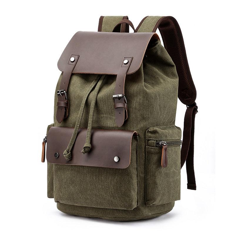 Men's Canvas Casual Backpack Laptop Bag - Trendha