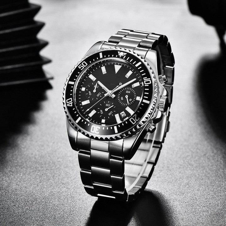Men's Casual Steel Band Watch With Multifunctional Night Light Waterproof - Trendha
