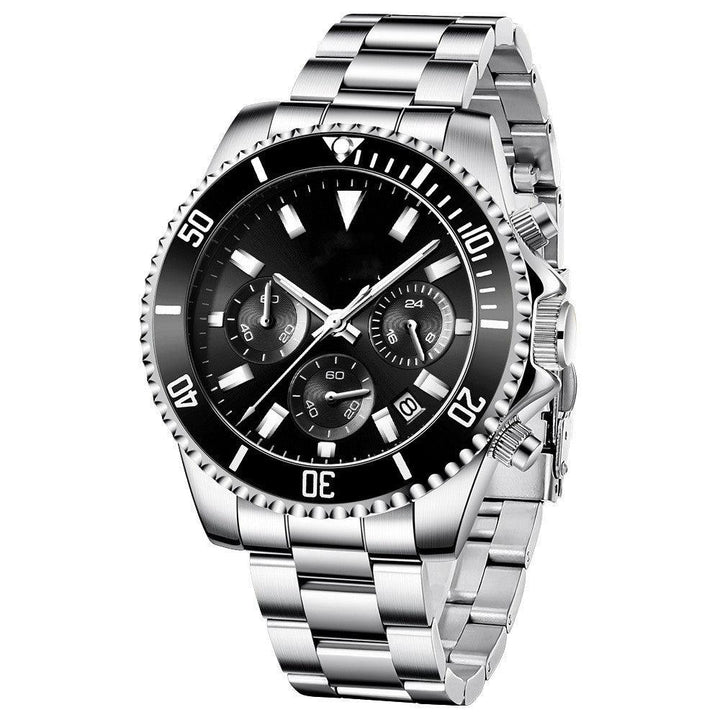 Men's Casual Steel Band Watch With Multifunctional Night Light Waterproof - Trendha