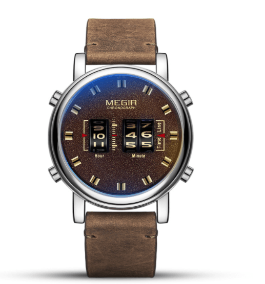 Men's Fashion Featured Sports Business Leather Quartz Watch - Trendha
