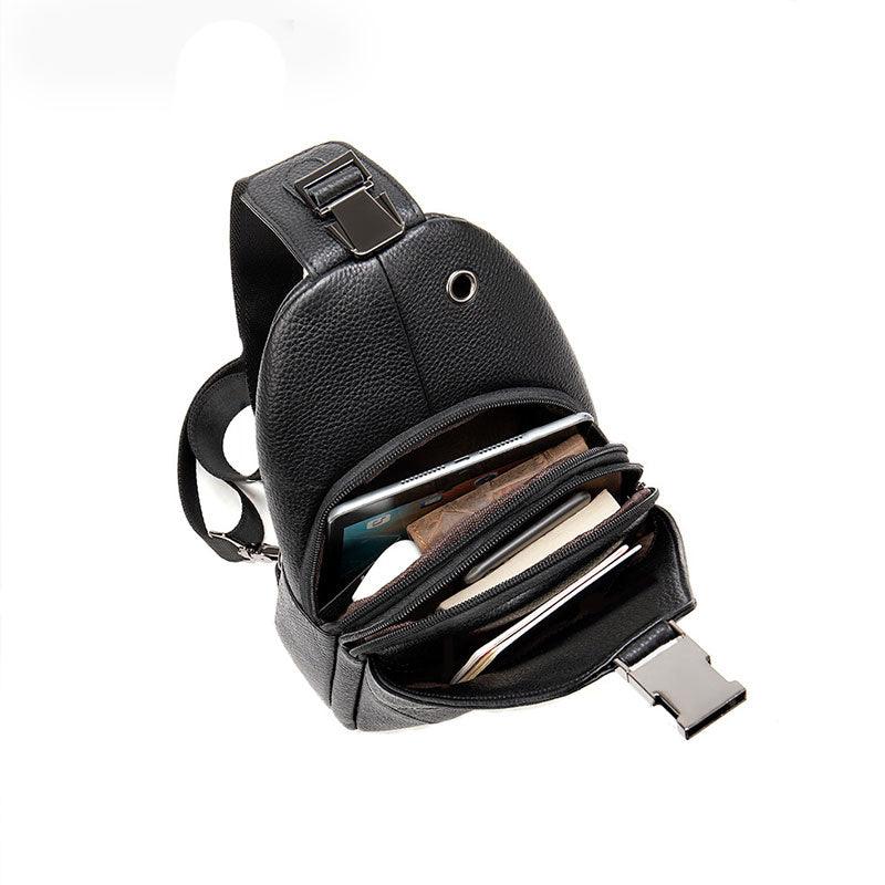 Men's Fashion Genuine Leather Shoulder Messenger Bag - Trendha