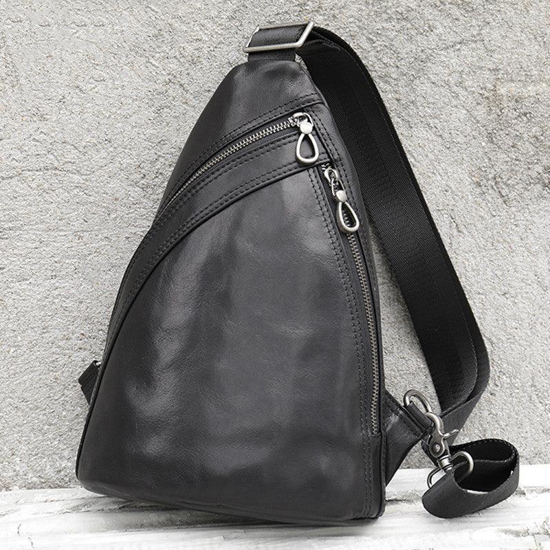 Men's Fashion Leather Messenger Bag For Business - Trendha