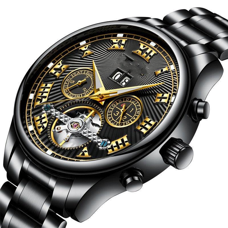 Men's Fully Automatic Mechanical Watch Fashion Calendar Waterproof - Trendha