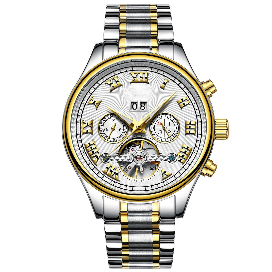 Men's Fully Automatic Mechanical Watch Fashion Calendar Waterproof - Trendha