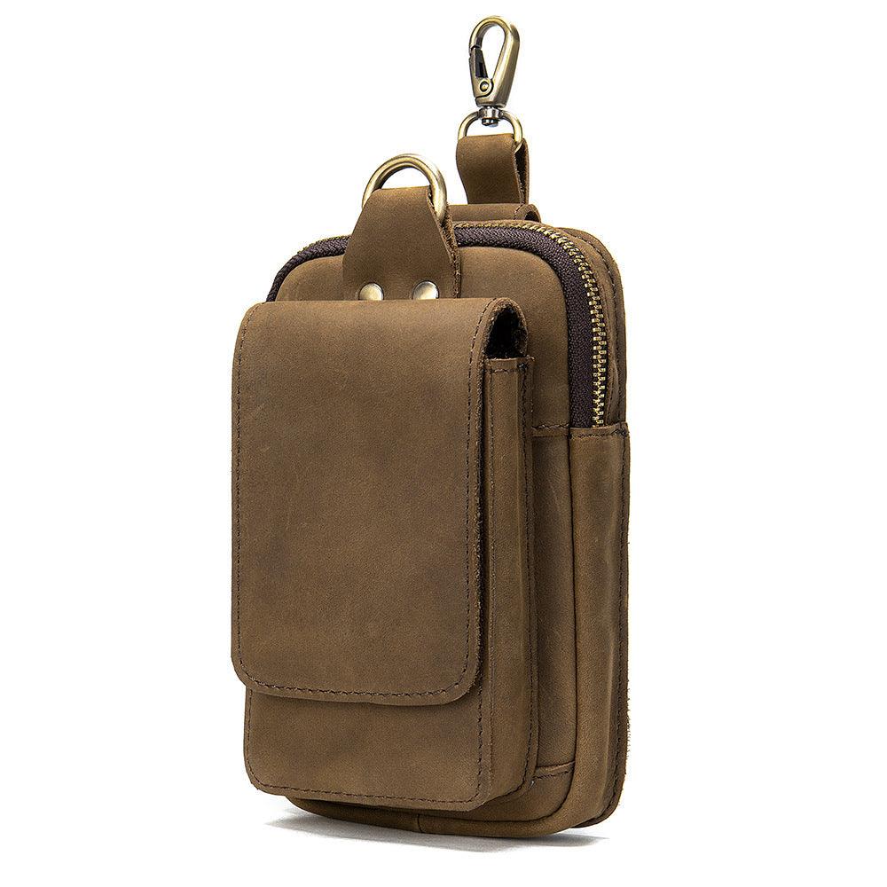 Men's Head Leather Chest Bag Business Casual Leather Crossbody Chest Bag Student Chest Bag - Trendha