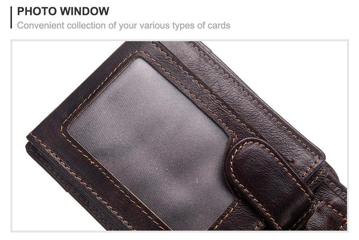 Men's Multi-card Anti-magnetic Real Cowhide Wallet - Trendha