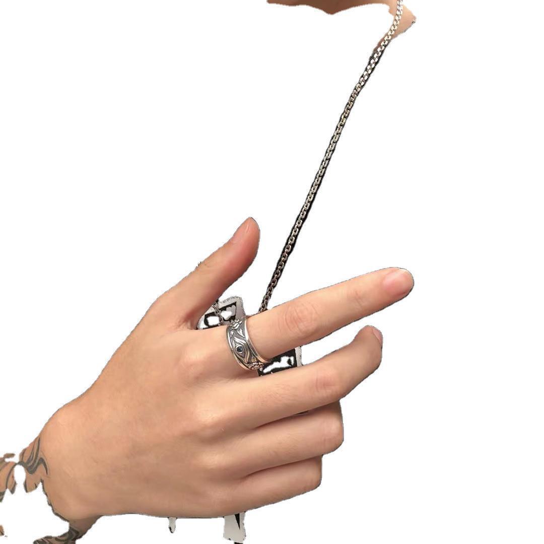 Men's Personalized Retro Horus Eye Ring - Trendha