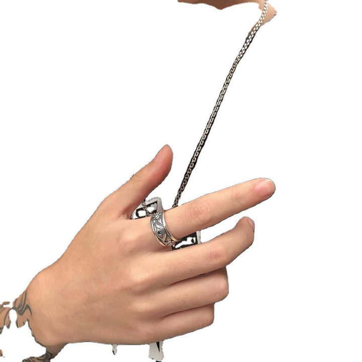 Men's Personalized Retro Horus Eye Ring - Trendha