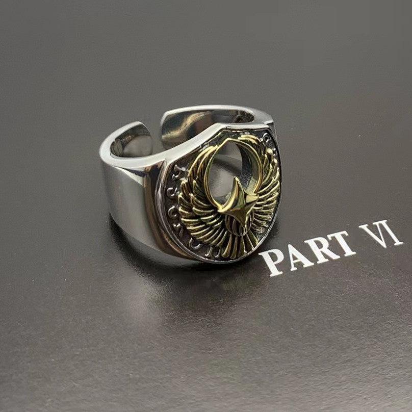 Men's Retro Fashion Sterling Silver Ring - Trendha