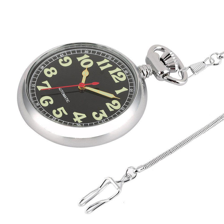 Men's Retro Luminous Digital Face Manual Manipulator Snake Chain Pocket Watch - Trendha