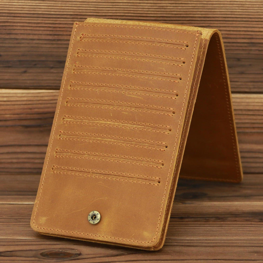 Men's Simple Leather Long Phone Bag - Trendha