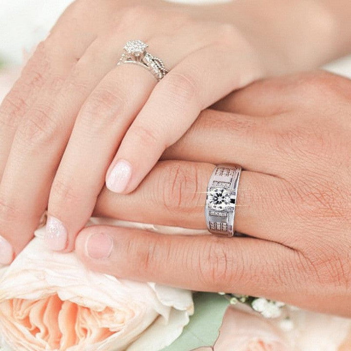 Men's Simple Live Silver Ring - Trendha