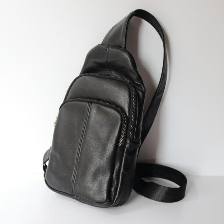 Men's Sports Cross-body Bag Top Layer Cowhide Business Backpack - Trendha