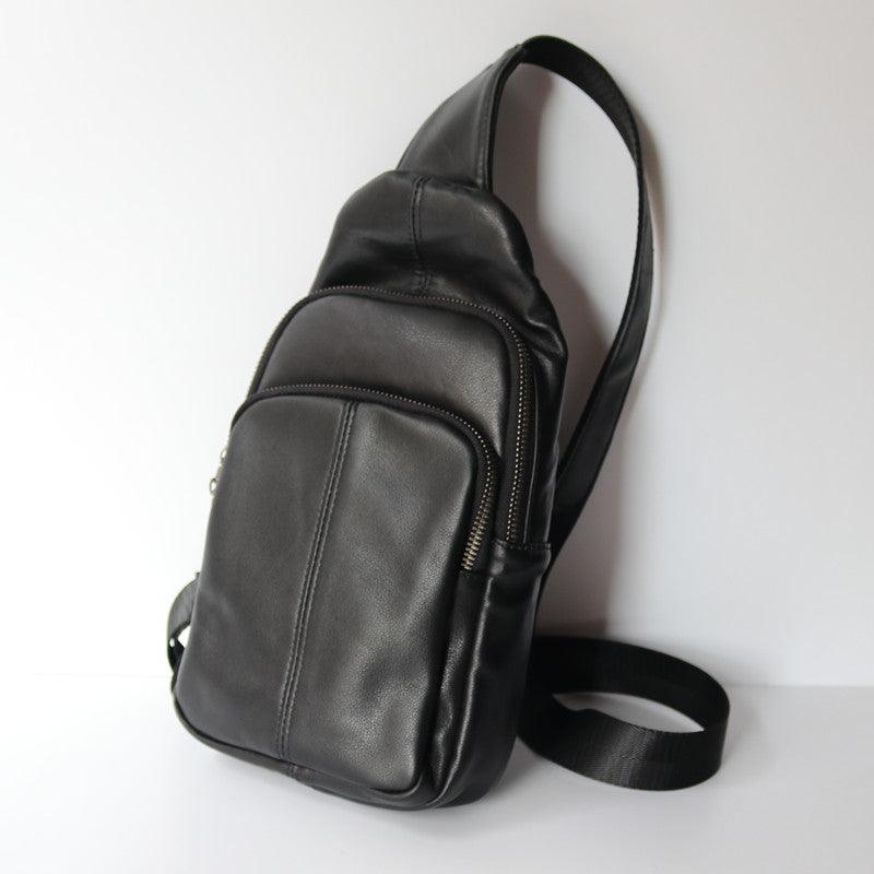Men's Sports Cross-body Bag Top Layer Cowhide Business Backpack - Trendha