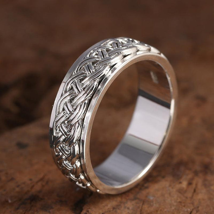 Men's Sterling Silver Rotary Ring - Trendha