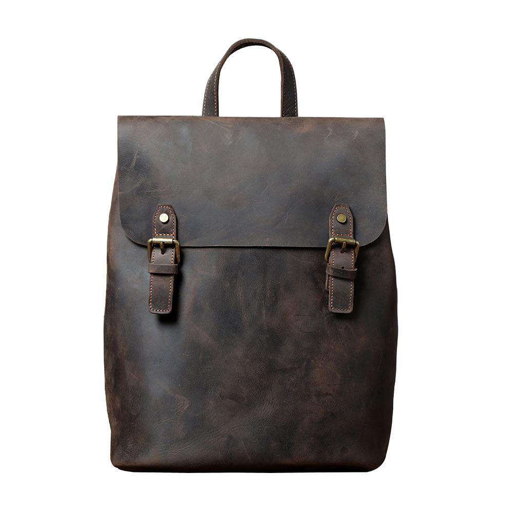 Men's Vintage Top Layer Cowhide Backpack - Trendha