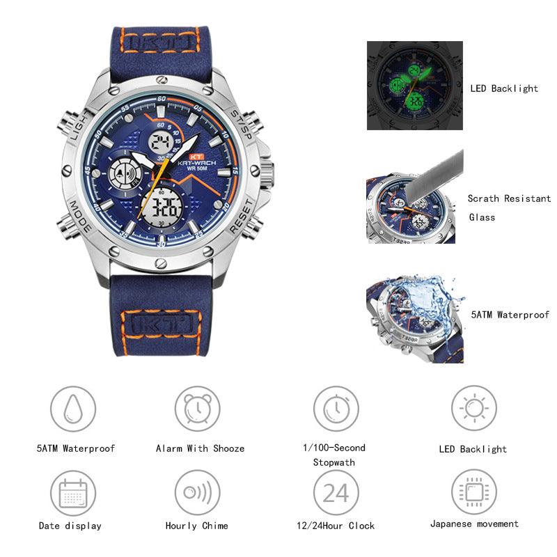 Men's Watch Fashion Multifunction Sports Electronic - Trendha