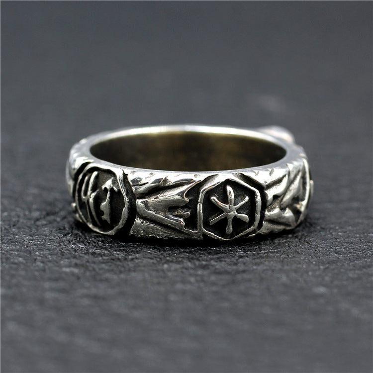 Mens Fashion Simple Sterling Silver Skull Ring - Trendha