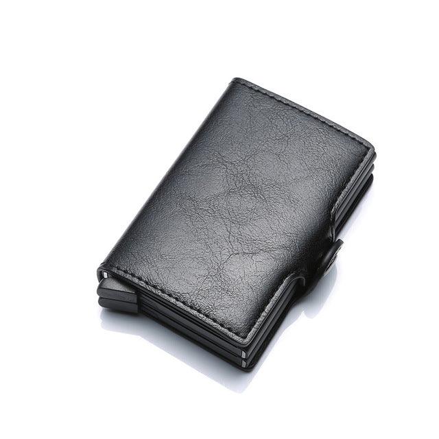 Metal Leather Card Holder Pocket Commercial Bank Credit Card - Trendha