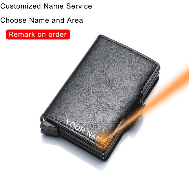 Metal Leather Card Holder Pocket Commercial Bank Credit Card - Trendha