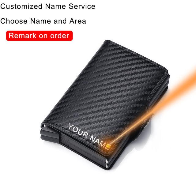 Metal Leather Card Holder Pocket Commercial Bank Credit Card - Trendha