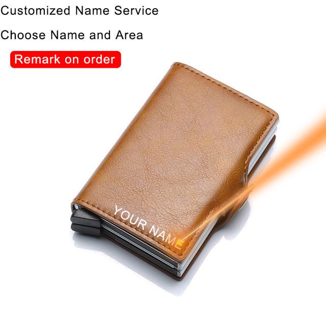 Metal Leather Card Holder Pocket Commercial Bank Credit Card - Trendha