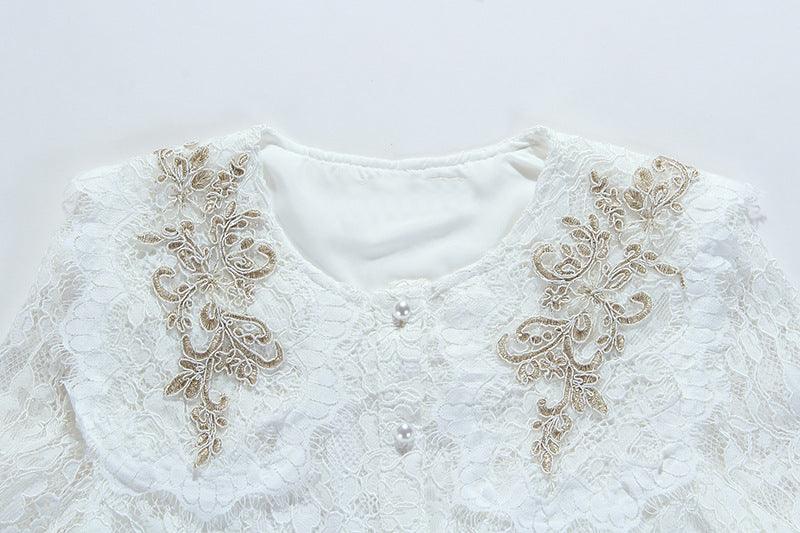 Minority Fashion Socialite White Lace Suit Female - Trendha